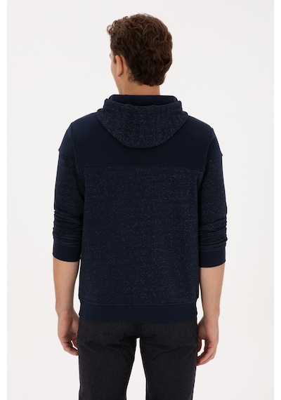 U.S. Polo Assn. Erkek Regular Fit Kapüşonlu Lacivert Sweatshirt 50316349-VR033