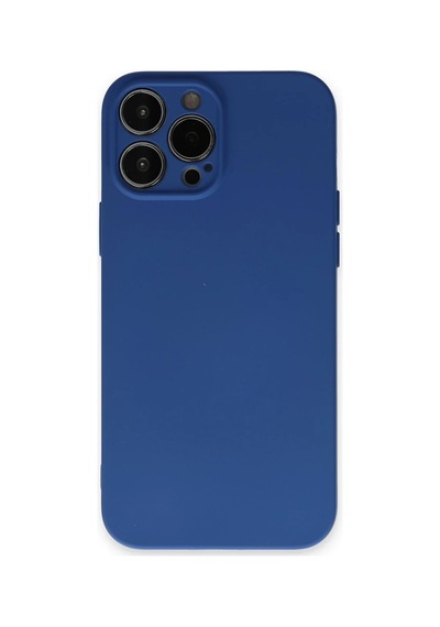 Apple İphone 13 Pro Kılıf Nano İçi Kadife Silikon - Lacivert 0.2M-Çok Renkli