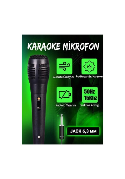 Karaoke Mikrofon Kablolu Mikrofon 6.5 Mm Karaoke Mikrofonu Bayi Depom