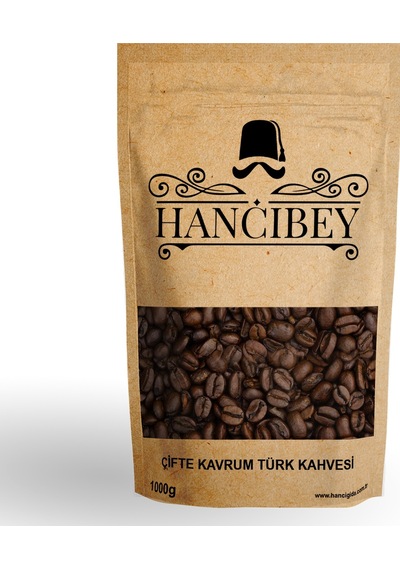 Hancıbey Çifte Kavrulmuş Sert İçim Çekirdek Kahve 1 KG