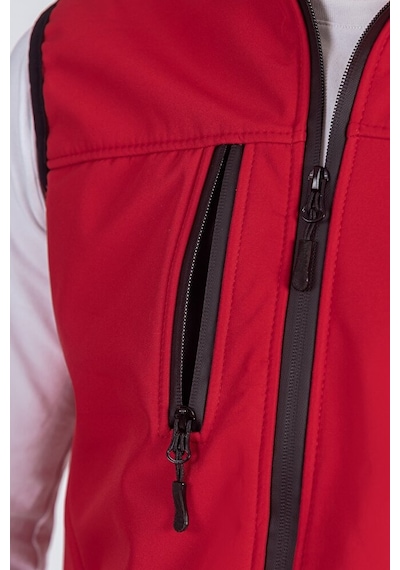 Vatan Tekstil Softshell Dik Yaka Erkek Yelek Kırmızı