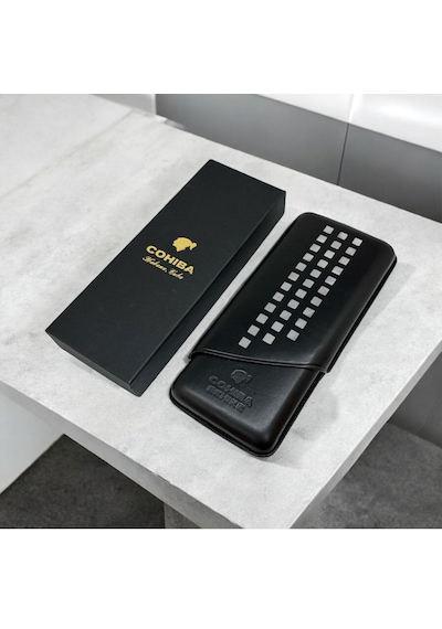 Cohiba Behike Deri Puro Kılıfı 3lü Siyah/byz 64ring