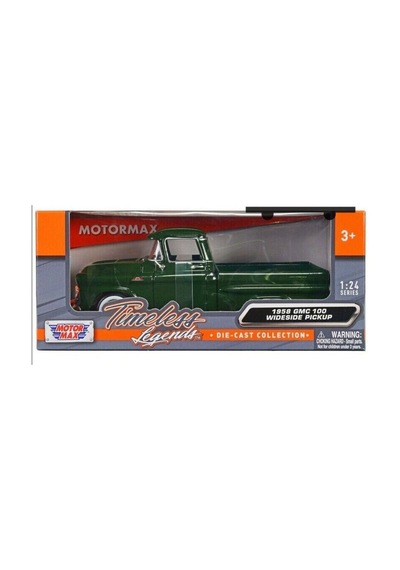 Motor Max Koleksiyon 1 / 24 Ölçek 1958 Gmc 100 Pickup Model Metal Araba Yeşil