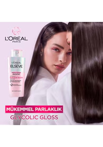 Elseve L'oreal Paris Elseve Glycolic Gloss Mükemmel Parlaklık İçin Bakım Yapan Şampuan 200 Ml
