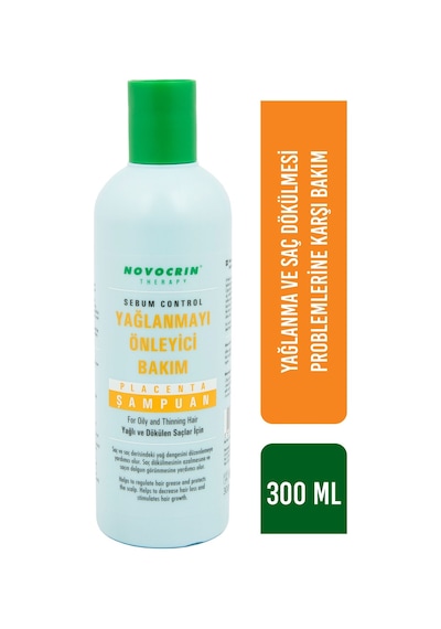 Novocrin Placenta Yağlanma ve Saç Dökülmesine Karşı Şampuan 300 ML
