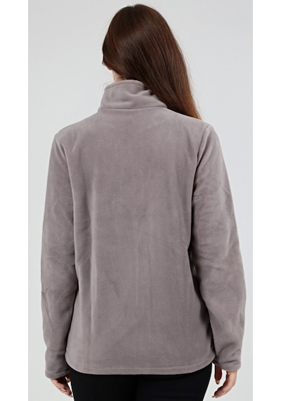 Genius Store Genıus Store Store Kadın Polar Tam Fermuarlı Outdoor 3 Cepli Spor Polar Ceket Açık Gri