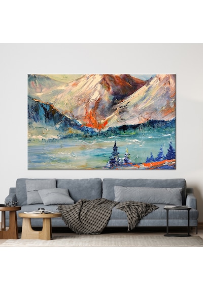 70x100cm 1 Parça Kanvas Tablo, Soyut Dağ