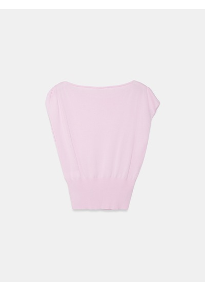 Dilvin 10870 Lyocell Karışımlı Dökümlü Bluz-toz Pembe