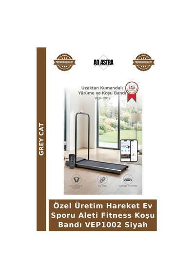 Özel Üretim Hareket Ev Sporu Aleti Fitness Koşu Bandı Vep1002 Siyah
