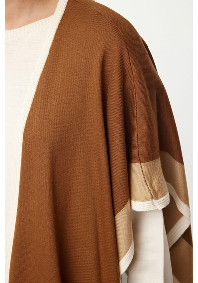 Ersefa Moda Stil Regular Bisiklet Yaka Regular Boy Triko Basic Atkılı El Ekru