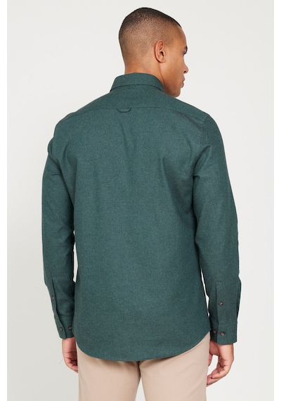 AC&Co / Altınyıldız Classics Erkek Koyu Yesıl Recycle Slim Fit Dar Kesim Gizli Düğmeli Yaka Pamuklu Flanel Oduncu Gömlek Koyu Yeşil AC&Co / Altınyıldız Classics Erkek Koyu Yesıl Recycle Slim Fit Dar Kesim Gizli Düğmeli Yaka Pamuklu Flanel Oduncu Gömlek Koyu Yeşil