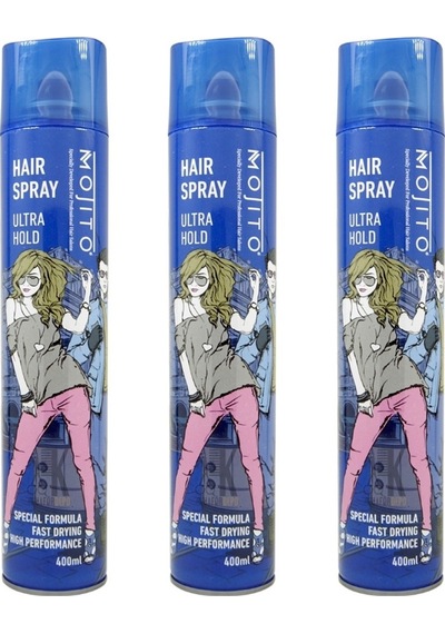 Mojito Ultra Hold Güçlü Tutuş Saç Spreyi 3 x 400 ML