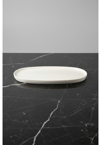 6'lı Toledo Oval Kayık Tabak 25cm Krem Rinart