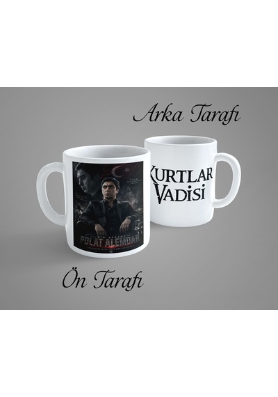Kurtlar Vadisi Polat Alemdar 2 Porselen Kupa Bardak Beyaz