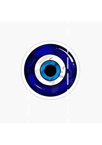 Nazar Sticker Yapıştırma Etiket Leptop Araba Cam Modl9 17Cm