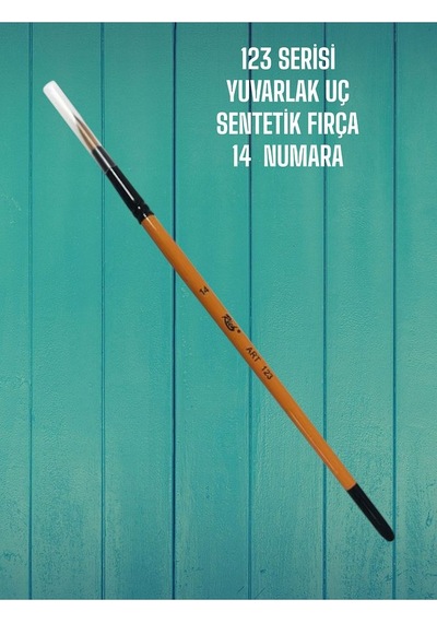 14 Numara 123 Serisi Yuvarlak Uç Fırça Sentetik Kıl