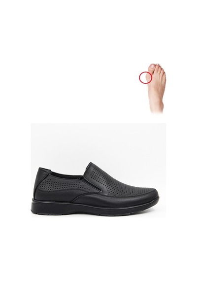 Ceyo 9925-49 Erkek Comfort Ayakkabı - Siyah Siyah