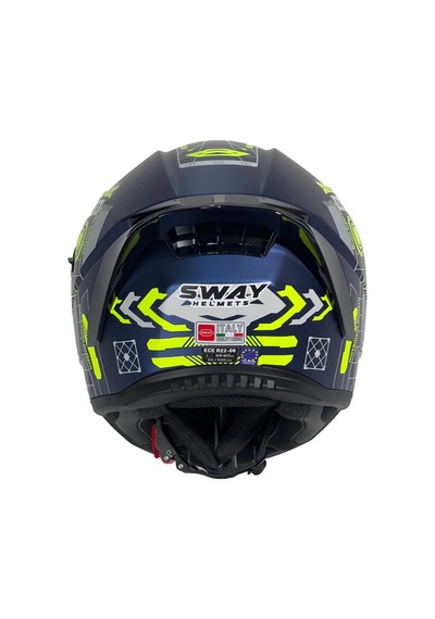 Sway SW 869 Pro Full Face Kapalı Kask Mat Mavi
