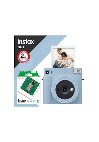 Fujifilm Instax SQ1 Fotoğraf Makinesi + 10'lu Kare Film Mavi