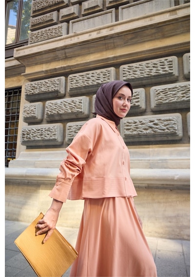 Silk Home Monogram Pamuk İpek Eşarp 130001-20 Koyu Kahve