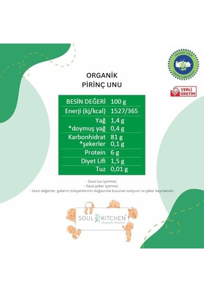Organik Pirinç Unu 300gr