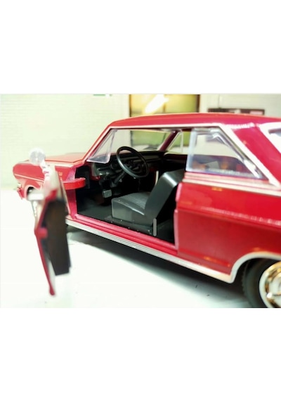 New Ray Koleksiyon 1 / 24 Ölçek 1964 Chevy Nova Ss Kırmızı Model Metal Araba