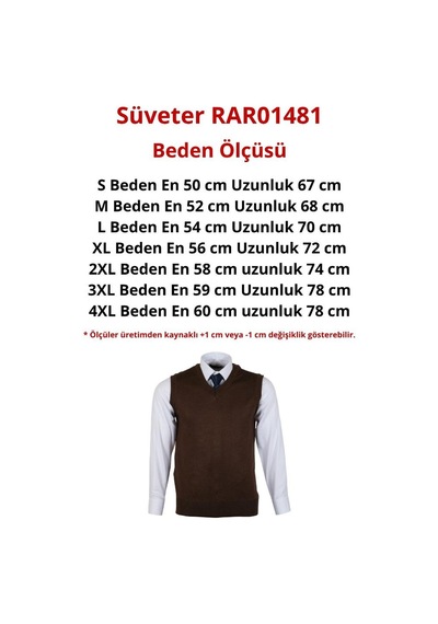 Modarar Erkek Kahverengi Yünlü Süveter Normal Kesim Rar01481