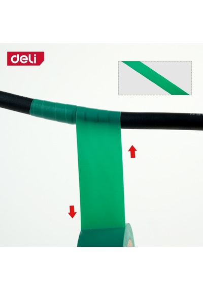Delı Elektrik Yalıtım Bandı 0.13mm 18mm 10m Yeşil İzolasyon Bandı