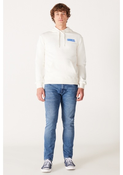 Wrangler Regular Fit Normal Kesim Kırık Beyaz Erkek Kapüşonlu Sweatshirt W232258102 Kırık Beyaz Wrangler Regular Fit Normal Kesim Kırık Beyaz Erkek Kapüşonlu Sweatshirt W232258102 Kırık Beyaz