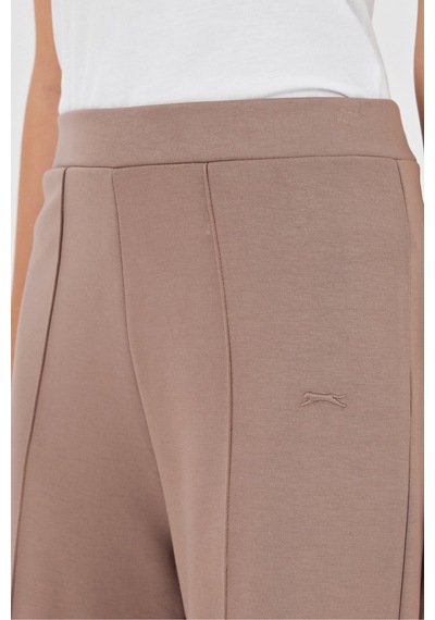 Slazenger Valentıno 2 Li Set Kadın Bol Paça Eşofman Altı Taş Gri - Vizon