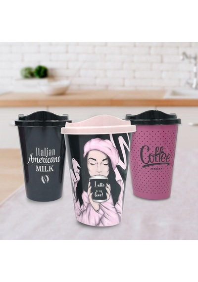 3 Adet Kahve Bardağı Seti Dekoratif Plastik Kahve Muhafaza Bardağı Timya/go1395 198459