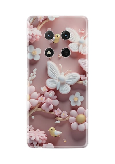 Honor Magic 7 Lite Kılıf Boutique Baskılı Resimli Pembe Kelebekler Pcode -088