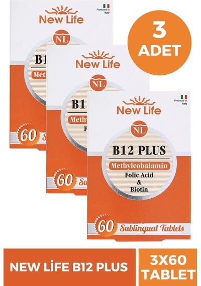 New Life B12 Plus Methylcobalamin 3 x 60 Tablet