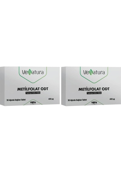 Venatura Metilfolat 400 Mcg Ağızda Dağılan 30 Tablet 2 Adet