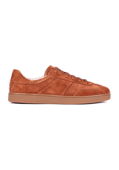 Shoetyle - Hakiki Süet Deri Taba Rengi Erkek Sneaker - 666-sh-10-129-1574