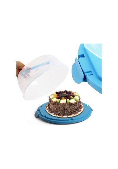 Kilitleme Mekanizmalı Pasta Kek Kabı 30 X 15 Cm Asorti