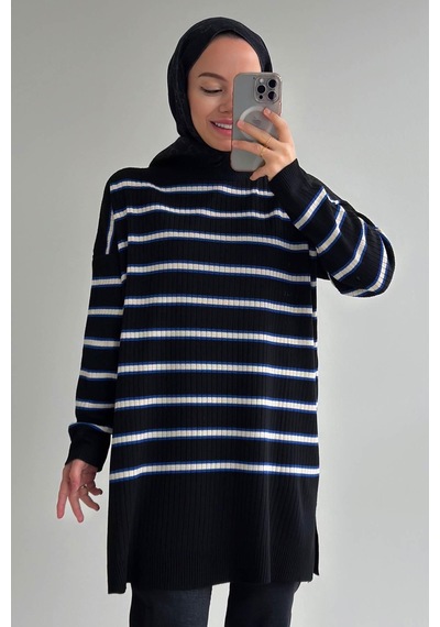 Kahijab Lady Triko Tunik - Siyah/saks Siyah