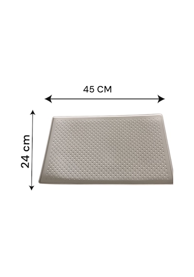 Çok Amaçlı Kaymaz Mat Mutfak, Banyo, Tezgâh Üstü Kullanım İçin 28x45 Cm Silikon Bej Diğer
