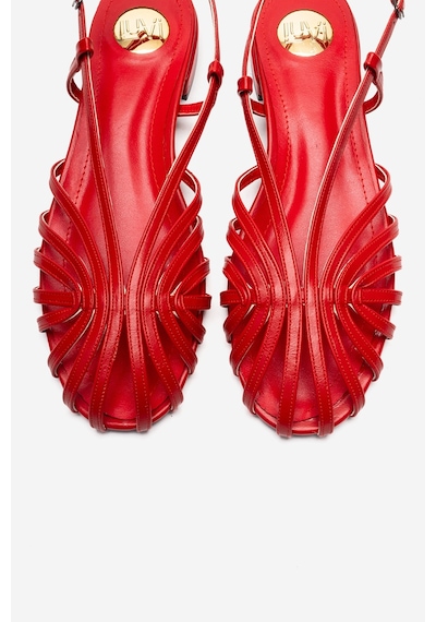 Luvishoes Lıss Kırmızı Cilt Kadın Sandalet Kırmızı