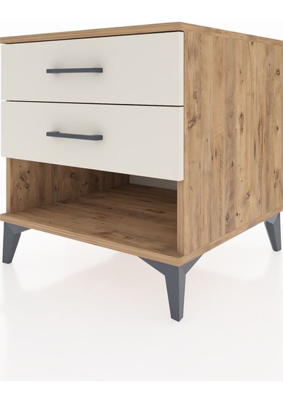 Kronos Komodin 2 Çekmeceli 60x59x64 Çam-aytaşı Çam