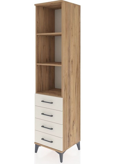 Hyperion Dolap 3 Raflı 4 Çekmeceli 44x44x195 Çam-aytaşı Çam