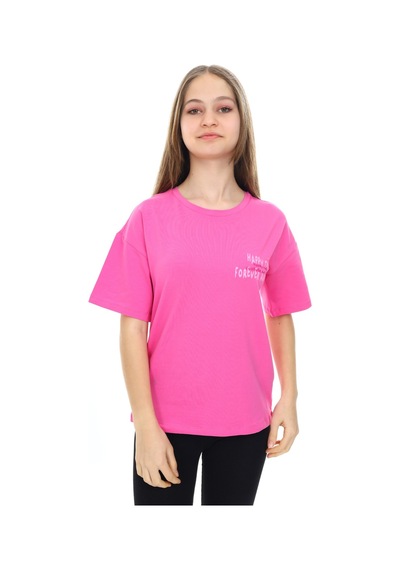 Toontoy Kids Toontoy Kız Çocuk Baskılı Tişört Orkide