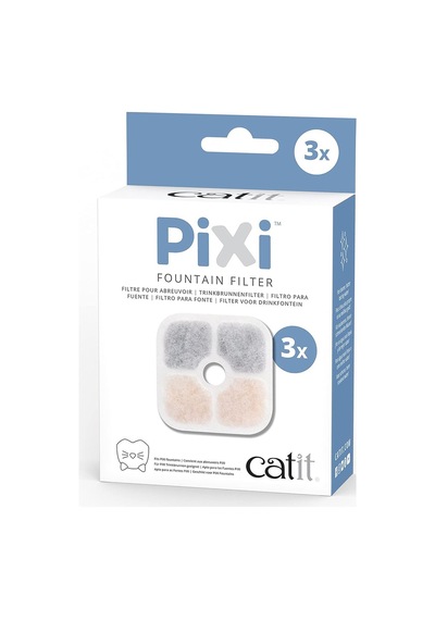 Catıt 43721 Pixi Yedek Filtre, Catit Pixi İçme Çeşmesi İçin İçme Çeşmesi Filtresi, 3'lü Paket Diğer