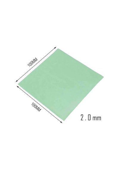Wozlo 2 0mm 100x100mm Chipset Soğutucu Termal Pad Cep Telefonu Notebook Ps4 Ps5 Yeşil 6w/m K