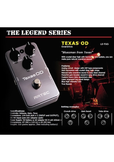 Artec Le-txo Texas Od Overdrive Pedalı