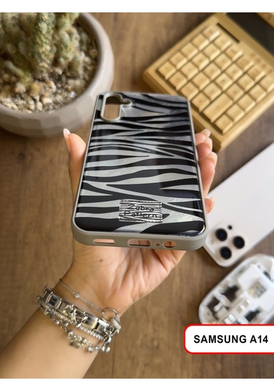 Samsung Galaxy A14 Uyumlu Lüks Leopar Desenli Silikon Telefon Kılıfı Desen6