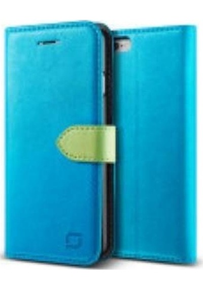 Lific Apple Uyumlu iPhone 6/6s İle Saffiano Diary Kılıf Blue Green