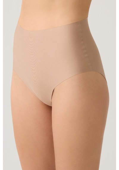 Los Ojos Lazer Kesim Yüksek Bel Görünmez Külot High Waisted Briefs Bej