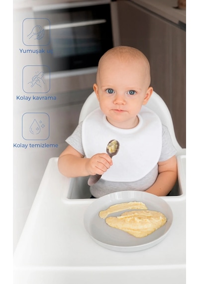 Babyjem Silikon İkili İlk Kaşığım Latte