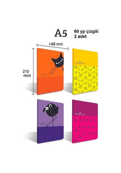 Look Pp Kapak Dikişli 60 Yaprak Çizgili Defter 2 Adet Nocolor-bab6a83b